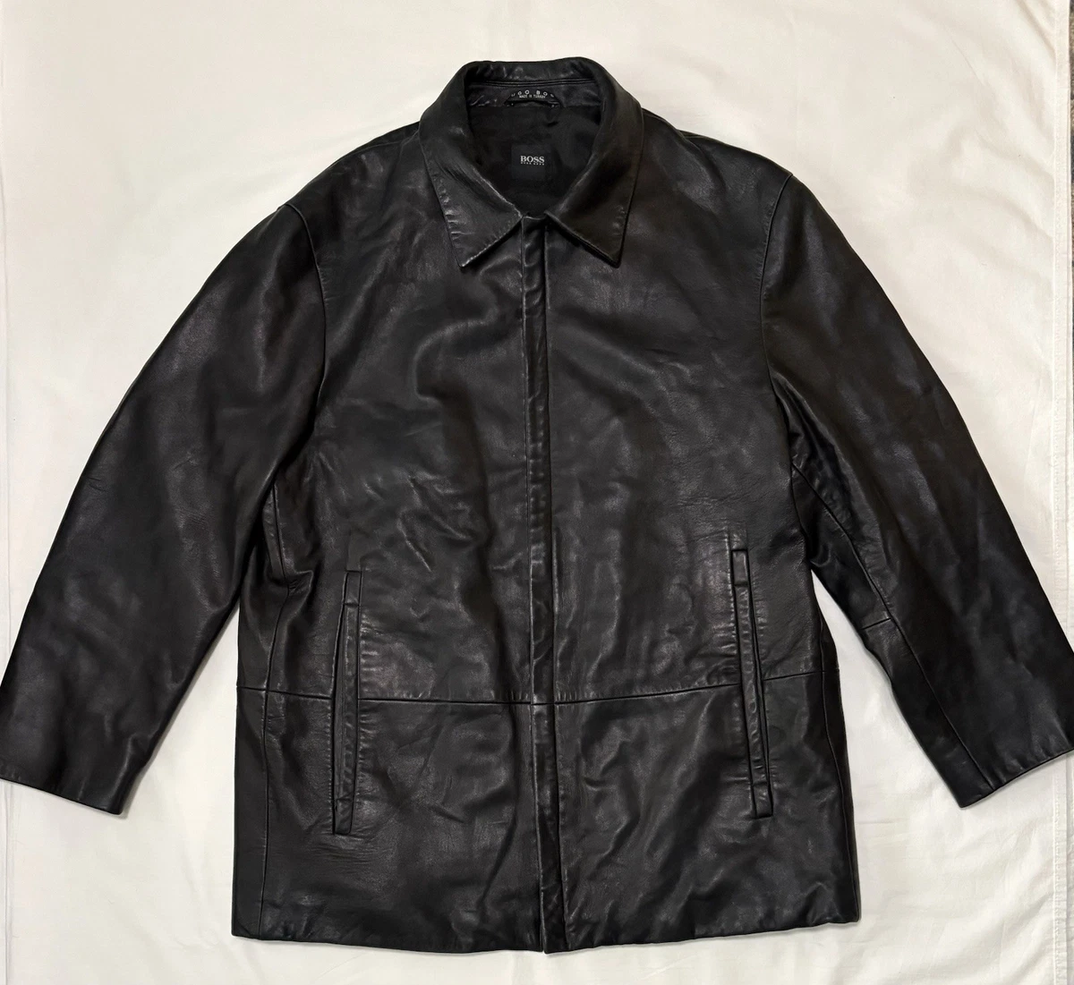 25+ HUGO BOSS Leather Outer Shell Jackets for Men for sale