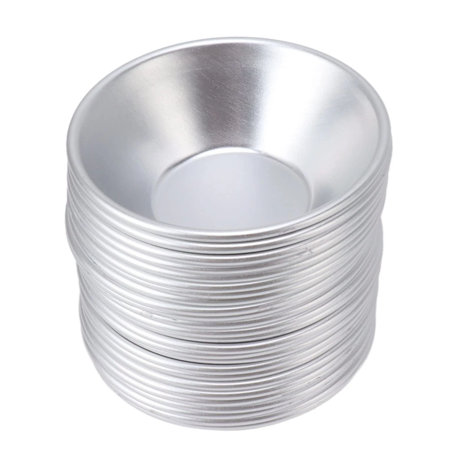 25 PCS Aluminum Egg Tart Small Pie Tin Mini Cupcake Muffin Cookie Foil