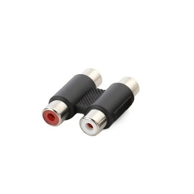 2 RCA Female to Female F/F Video Connector Converter Adapter for TV DVD HDTV AV