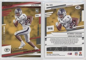 2022 Panini Prestige Rookies Xtra Points Red /449 Romeo Doubs #329 Rookie RC