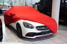 Vollgarage Car-Cover Indoor Rot mit Spiegeltaschen f&uuml;r Mercedes SLK R172