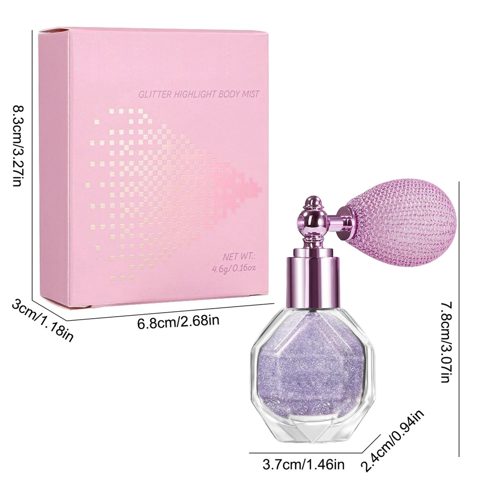 Mode Highlighter Pulver Spray Schimmer Sparklema Make -up für Gesichtskörper - Bild 2 von 4