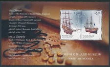 2021 NORFOLK ISLAND MUSEUM: MARITIME MODELS MINI SHEET MNH FINE MINT