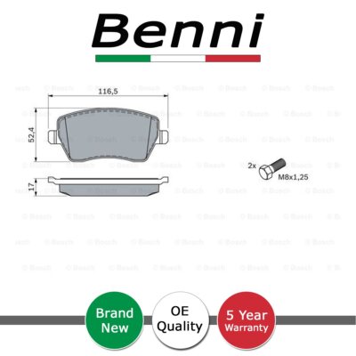 Brake Pads Set Front Benni Fits Clio Kangoo Captur Micra Note Duster