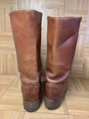 Vintage? FRYE Campus Pull ON Brown Saddle Leather Boots  display picture 2