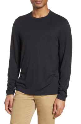Nordstrom Mens Shop Sweater Black Long Sleeve Crew Neck
