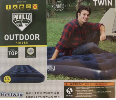 Bestway -Flocked Air Bed, Twin - SEALED ITEM- Pump Not Include-New