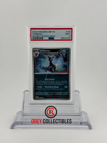 2023 POKEMON OBF EN-OBSIDIAN FLAMES 130 UMBREON GAMESTOP EXCLUSIVE PSA9