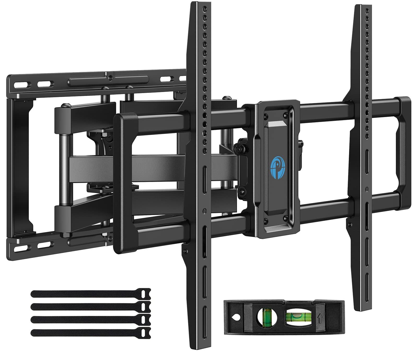 Full Motion TV Wall Mount for 40–82 inch Flat or Curved TVs, Smooth Swivel & ...