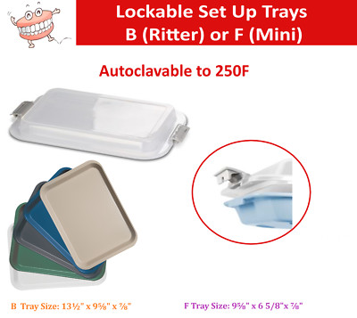 Dental B-Lock System Set-Up Trays Flat B (Ritter) or F Mini, Lockable B Trays F