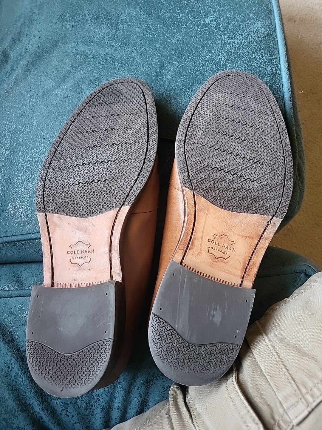 SAOLA Cole Haan da uomo Osborn 360 punta piatta derby Oxford taglia 10 M marrone chiaro britannico C33387