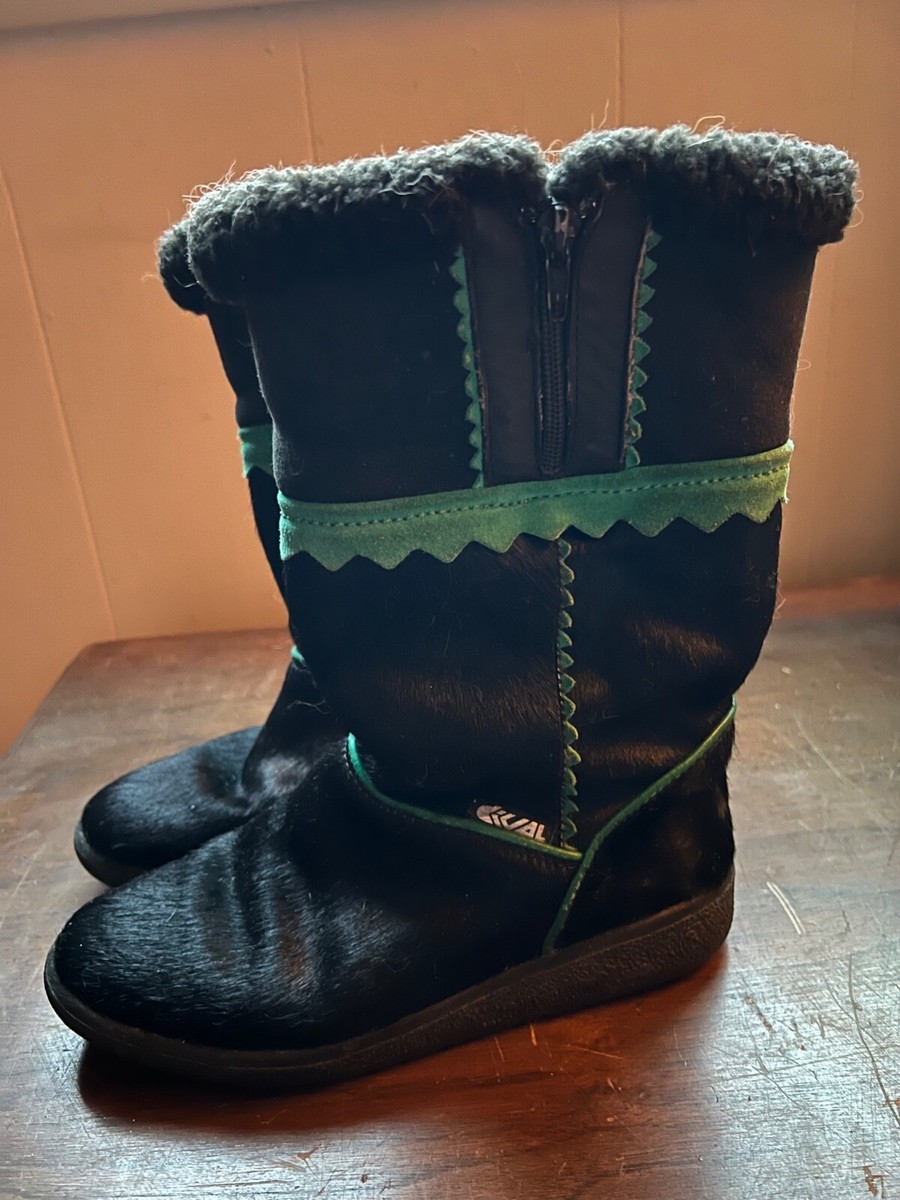 RARE Vintage Dival Yeti Winter Italian Leather & Wool Boots Size 8 RARE Vintage Dival Yeti Winter Italian Leather & Wool Boots  main image 2