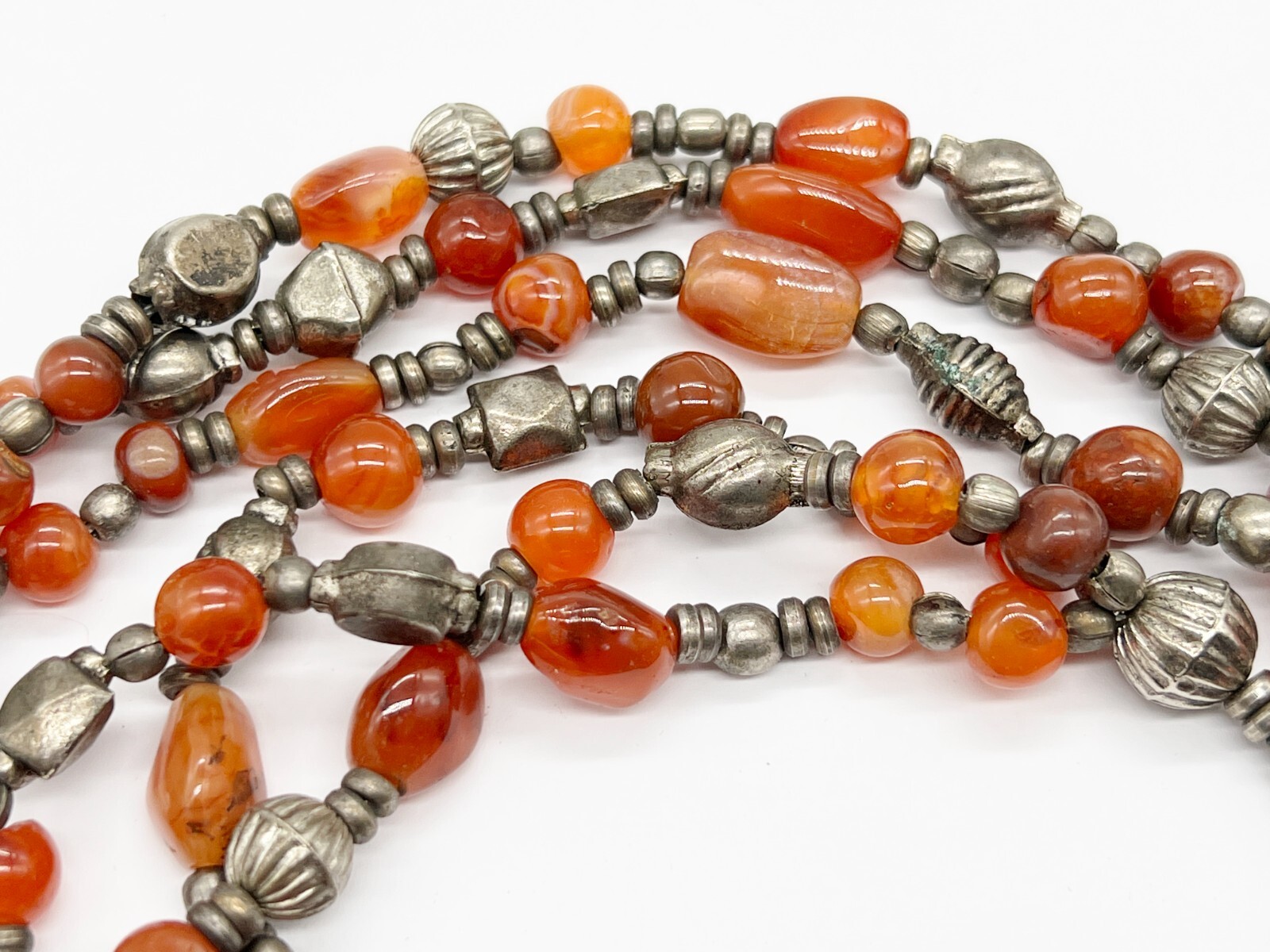 VINTAGE SOLID SILVER SCOTTISH AGATE 3 ROW LADIES … - image 6