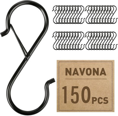 Secure 150 Pcs Heavy Duty S Hooks - Versatile Hanging Solution for Home & Garden