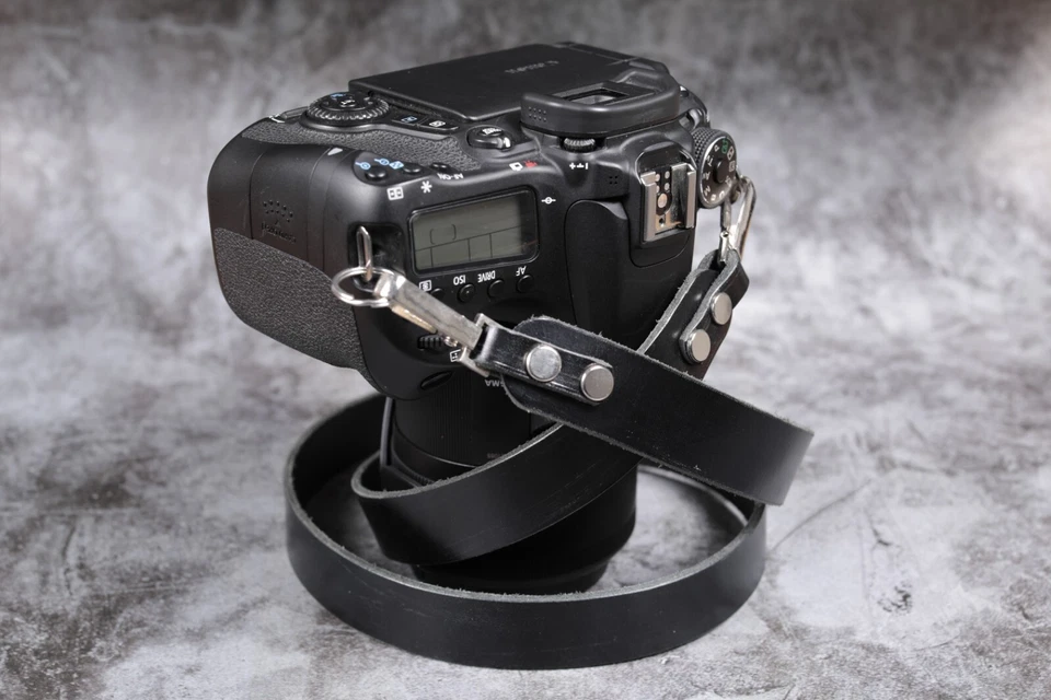 Genuine Leather Camera Strap Neck Shoulder Handmade 118cm Quick Releise Snap-on - Image 4 of 4