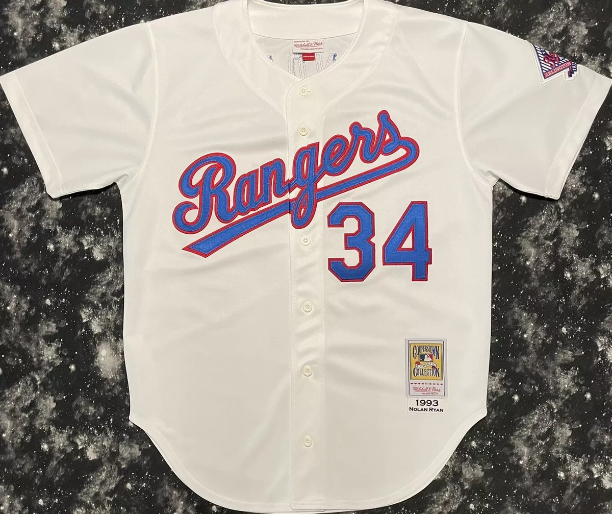 Authentic Vintage Mitchell & Ness MLB Texas Rangers Nolan Ryan Baseball  Jersey