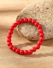 Boho Style Red Beaded Bracelet