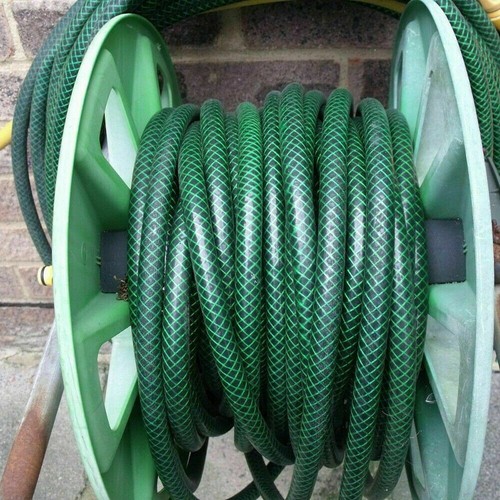 30 m Gartenschlauchleitung strapazierfähig verstärkt PVC-Geflecht Bewässerungsschlauch Rohraufroller UK - Bild 9 von 10