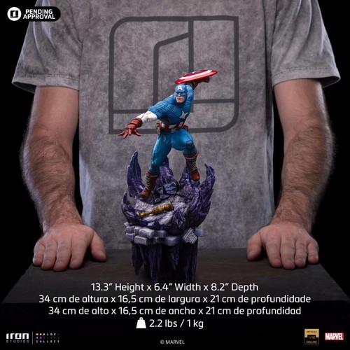 INFINITY GAUNTLET CAPTAIN AMERICA IRON STUDIOS - 1/10 DELUXE STATUE MARVEL - Foto 10 di 11