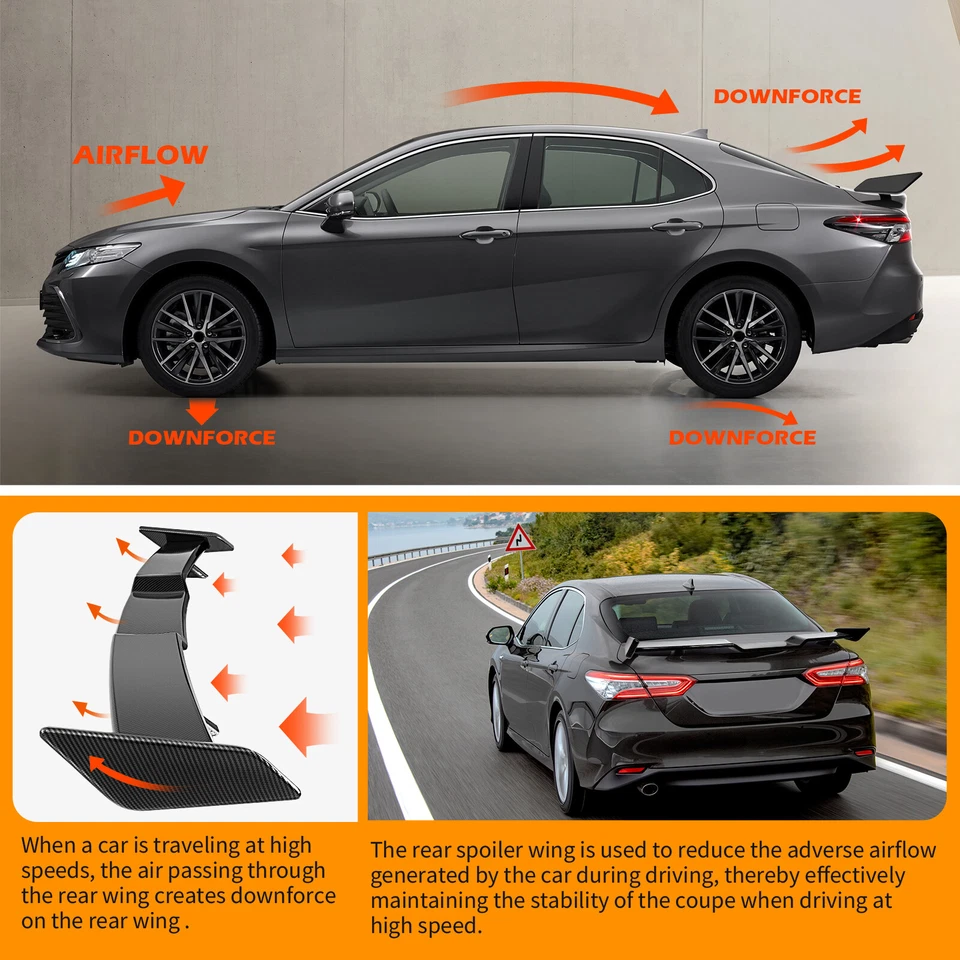 Alerón trasero de carbono 57" para maletero de coche labio de ala Racing estilo TRD para Toyota Celica GT Foto 4 de 4