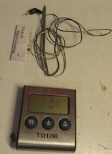 Taylor 1487 Remote Digital Cooking Thermometer w/ Probe  Timer Kitchen Tool GUC