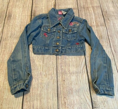 NICE Disney Tinkerbell Tink Love-N-Pixie Embroidered Denim Jean Jacket Girls 7/8