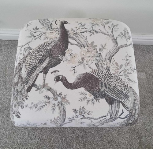 Laura Ashley Fabric Storage Footstools Pouffes Accent Belvedere Soft Truffle - Picture 28 of 79