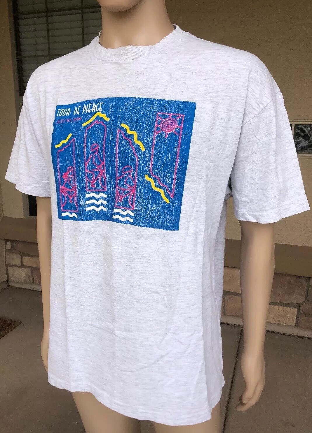 ALTRA T shirt vintage anni 90 1994 Tour De Pierce punto singolo Hanes made in USA taglia XL