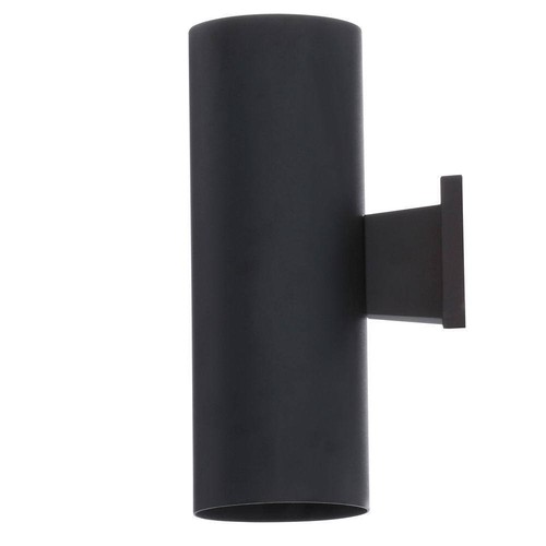 Progress Lighting 5" Black Outdoor Modern Wall Cylinder for Outdoor Spaces - Picture 5 of 16