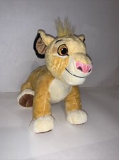 Genuine Disney Store Vintage Simba Lion King Plush 12  Large  Excellent Shape