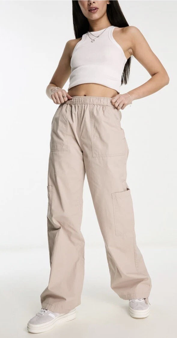 Poplin cargo cheap pants