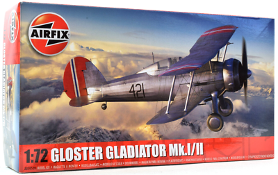 #ad #ad Airfix Gloster Gladiator Mk.I Mk.II 1:72 Scale Plastic Model Plane Kit A02052B $14.99