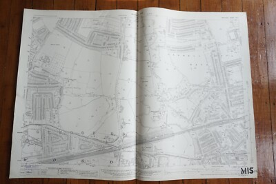 1934 Norwood Hanwell North Hanwell Station Tramway Depot GWR Eisenbahn OS Karte