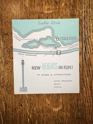 1960s Vtg Cedar Point Ephemera Admission Ticket Car Parking Rare Collectible