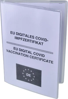 ORGAEXPERT Schutzhülle Impfzertifikat 155x110mm Din A6 auch für alten Impfpass Mappe