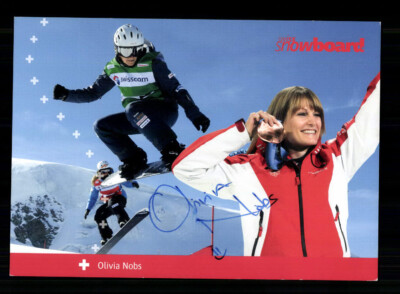 Olivia Nobs Autogrammkarte Snowboard Original Signiert  + A 238544
