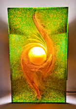 Tolle Ältere Vintage Mid-Century Acrylglas Wandlampe