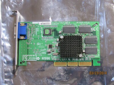 MSI Nvidia Vanta Riva TNT2 M64 16mb MS8808 Ver:2 AGP Video Card
