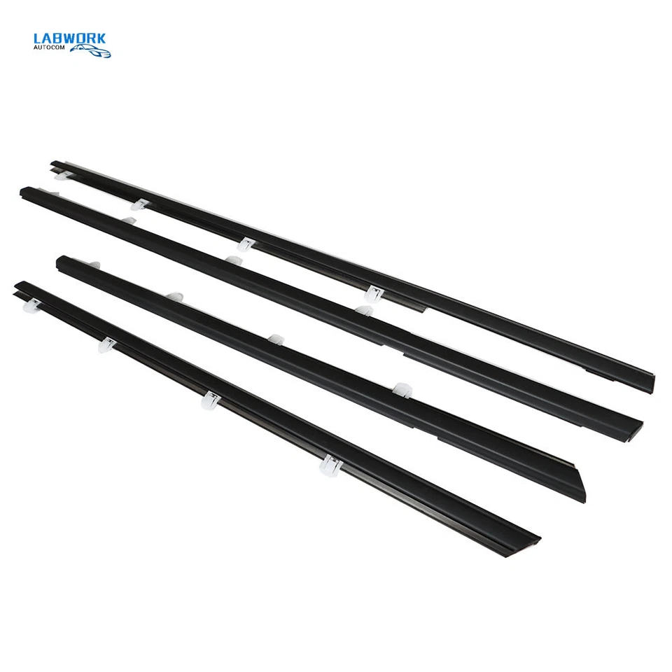 For HONDA CIVIC 2012-2015 Outer Window Moulding Trim Weather strips Seal Black Foto 4 de 4
