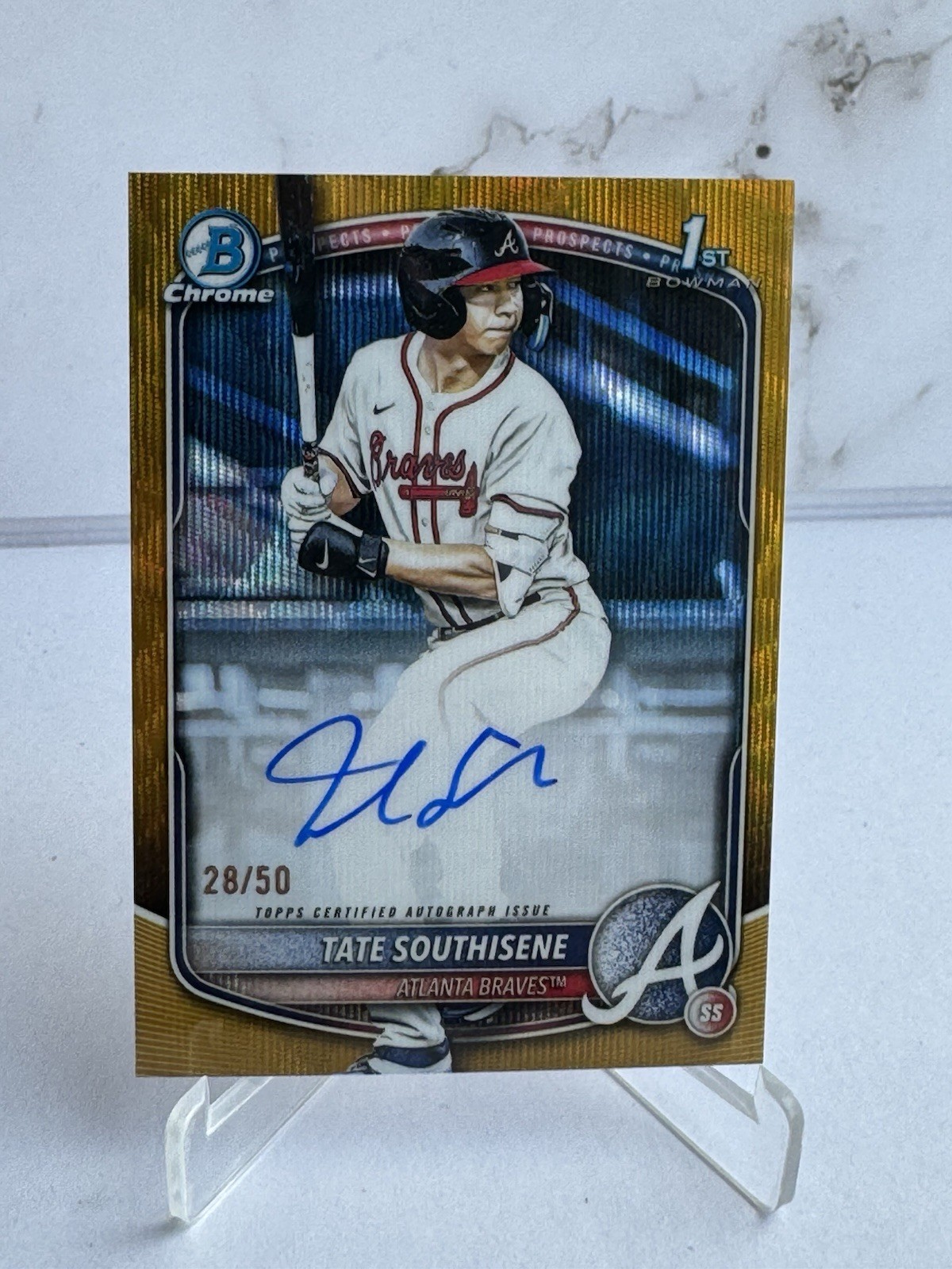 2025 Bowman Draft Tate Southisene Chrome Auto Gold Wave  Refractor 1st #/50