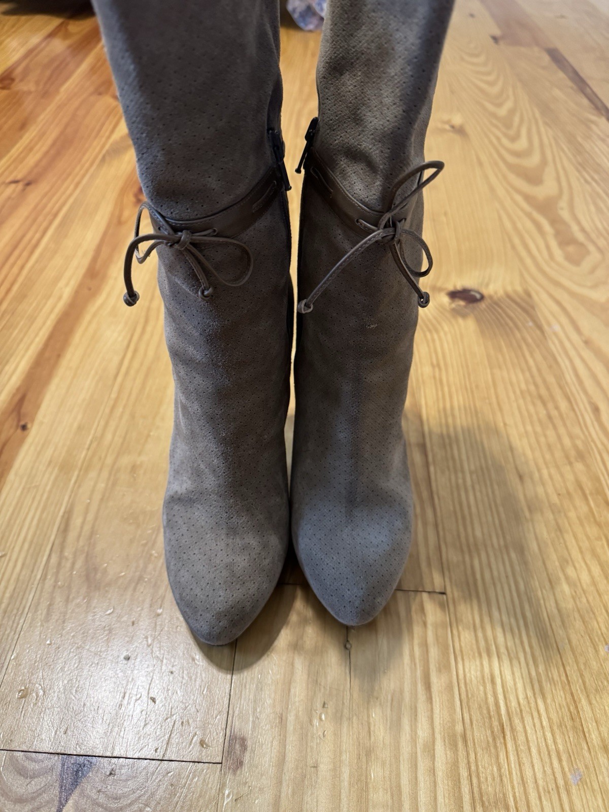 Bottega Veneta Boots Size EUR 39 /US 8.5 Camel Suede Leather Side Zip Perforated thumbnail 2