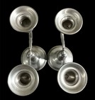 Vintage Pair of Kirk Candlestick Holders American Pewter Guild LTD Model No. 150 — photo 3