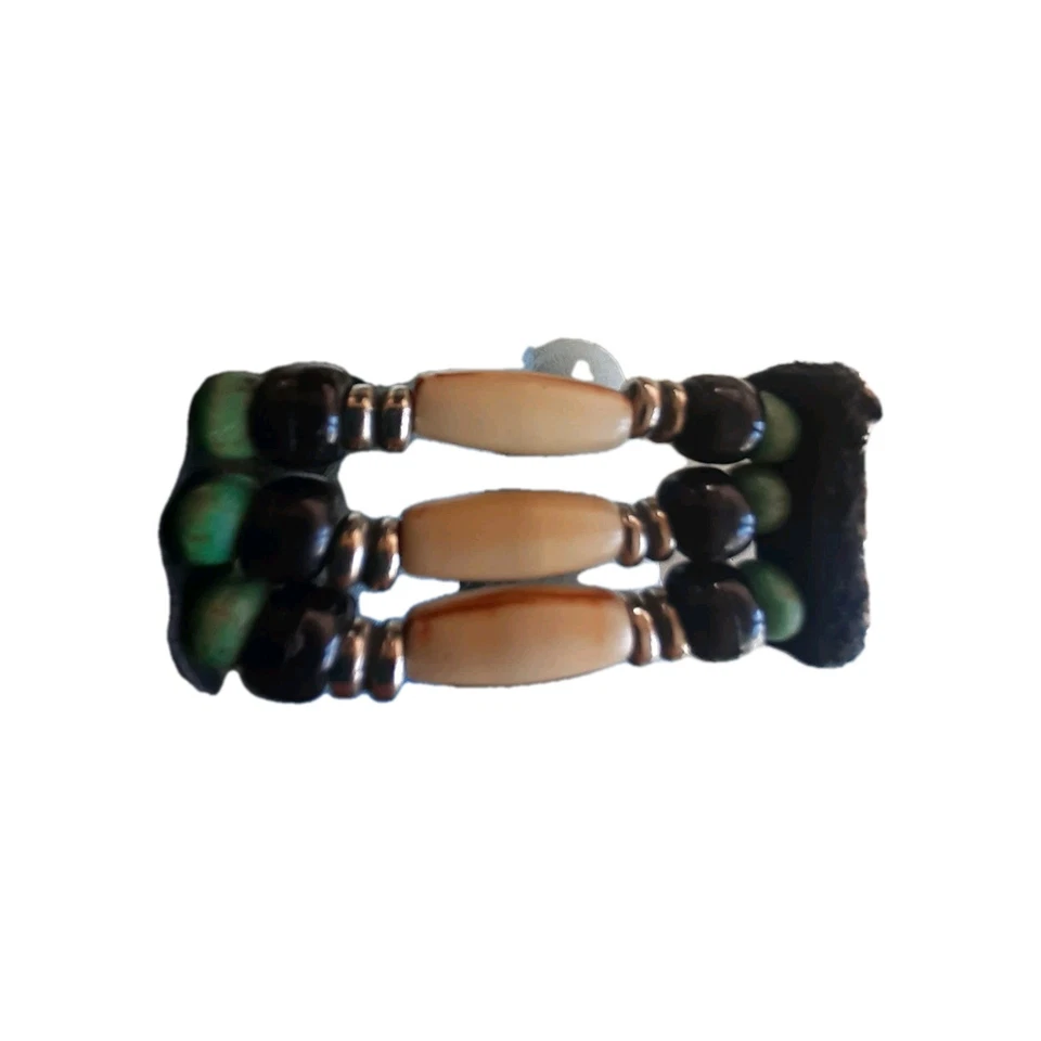 Correas para botas de cuero con cuentas motociclista occidental vaquero vaquera concho con cuentas negras Foto 3 de 4