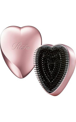 NEW W/O BOX ReFa Heart Brush Rose Gold Pink Compact Detangling Hair Brush JAPAN