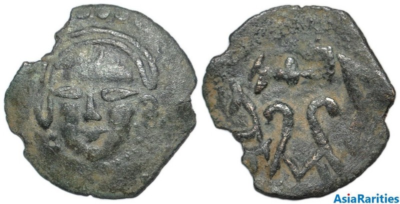 (33698) Samarkand Soghd, AE portrait coin, Farnbag, 6-7 Ct. AD.