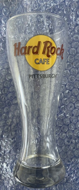 Vintage Hard Rock Cafe Pittsburgh Pilsner Glass Collectible Souvenir