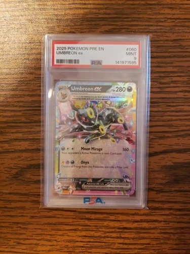 Umbreon ex #060 PSA 9 NM-MINT Surprise Box Exclusive Prismatic Evolutions Stamp
