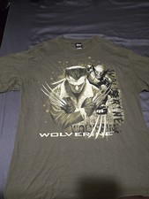 Vintage Wolverine Logan Tee Green T-Shirt Marvel Mad Engine Distressed Large