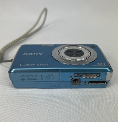 ソニー サイバーショット DSC-W220 ブルー SONY Cybershot Sony Cyber-Shot DSC-W220 12.1MP Blue Digital Camera AS IS for