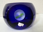 Beranek Czech Blue Floral MAGNUM 6 1/4" Art Glass Paperweight  — photo 9